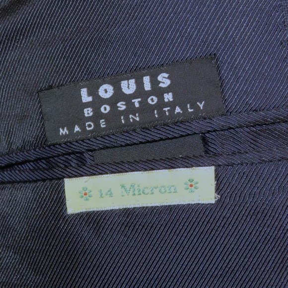 Kiton 14 Microns Super 180 Navy Blue Hopsack Two Button Sport Coat 40R